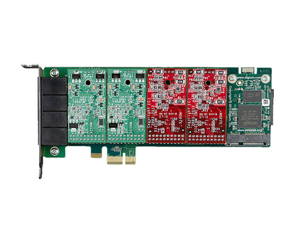 Digium 1A4B05F 4 port modular analog PCI-Express x1 card with 4 FXS interfaces