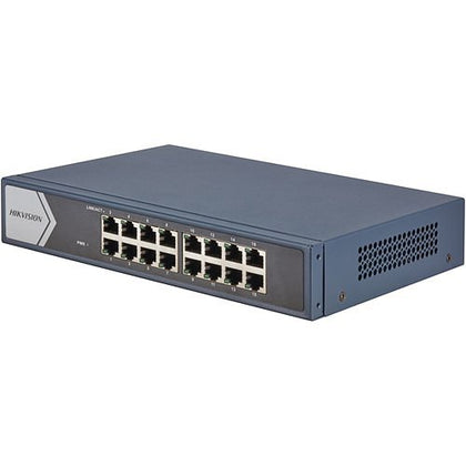 Hikvision DS-3E0516-E Pro Series 16-Port Unmanaged Network Switch, 16 × Gigabit RJ45
