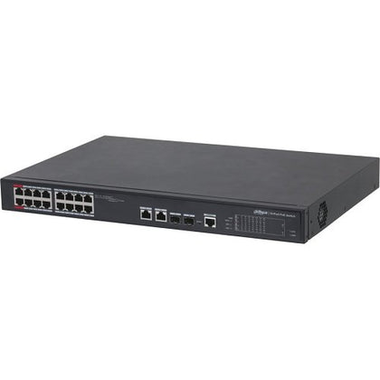 Dahua PFS4218-16ET-240 Desktop , 16-Port Managed 2-Layer PoE Switch, 16 × RJ45 10-100M, 240W