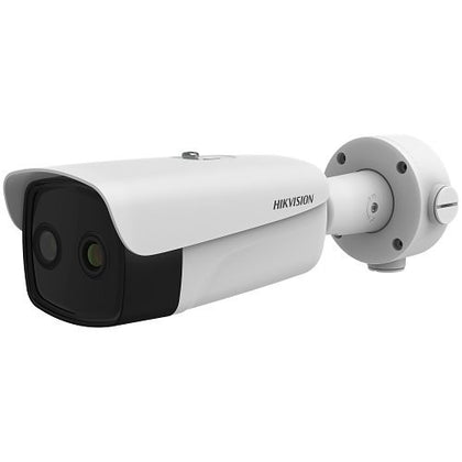 Hikvision DS-2TD2637T-15-P Heatpro Series IR Thermal IP Bullet Camera, 4MP 6mm Fixed Lens, White