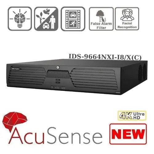 12MP Hikvision 64CH DeepinMind 4K NVR iDS-9664NXI-I8/X(C) Non-PoE Hikvision Hikvision  VoIP Supplies