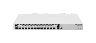 MikroTik Cloud Core Router CCR2004-1G-12S+2XS: 4-core 1.7GHz CPU, 4GB RAM, 1xGbit LAN, 12x10G SFP+