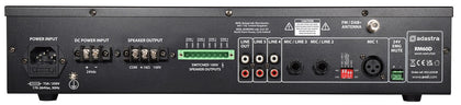 Adastra RM60D 60W 4-Zone 100V Mixer Amplifier with DAB+ & Bluetooth