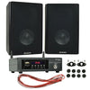 2 x Bookshelf Speakers and WiFi Streaming Amplifier Package Adastra Commercial Audio  VoIP Supplies