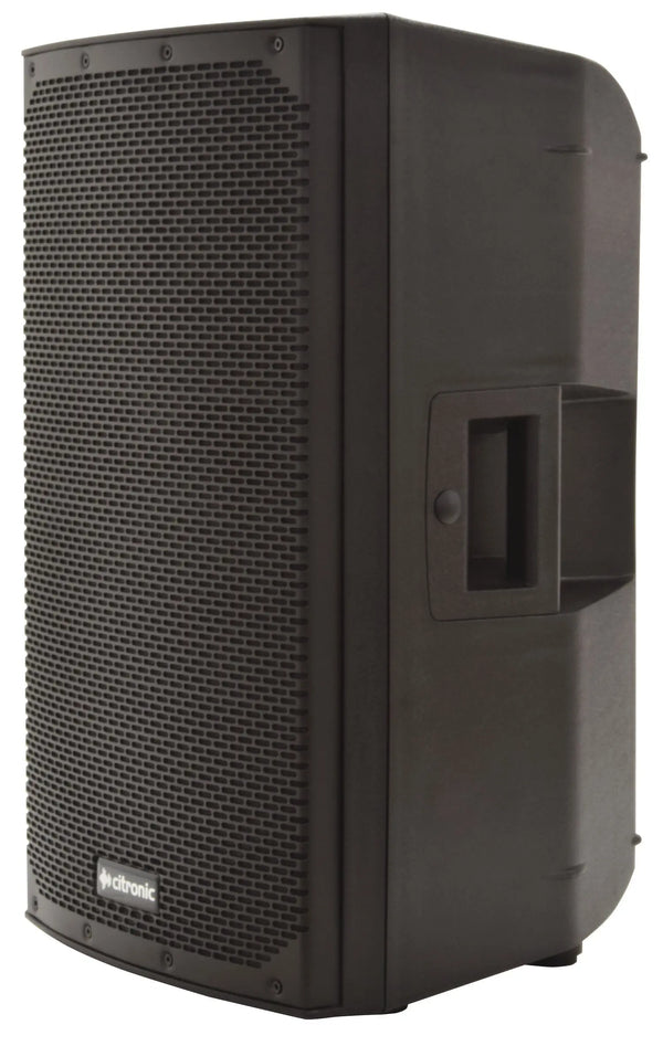 2 x Citronic CAB-12L 12" 300W Active Bluetooth PA Speakers with Stands Citronic Commercial Audio  VoIP Supplies