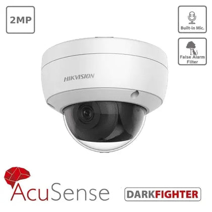 2MP DS-2CD2126G1-ISU 2MP AcuSense Fixed Dome Network Camera W/ Built in Mic Hikvision Dome  VoIP Supplies