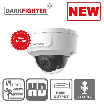 2MP Hikvision DS-2CD2125G0-IMS(2.8MM) + HDMI Fixed Dome Network Camera (Offer) Hikvision Dome  VoIP Supplies