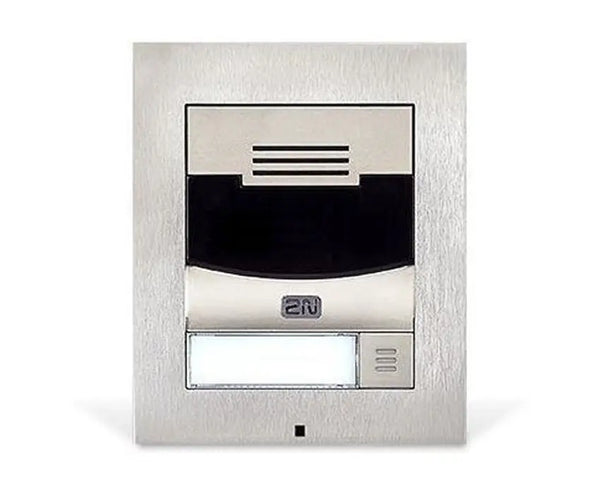 2N IP Solo Surface mount in brushed nickel 2N Telecommunications SIP Door Entry System  VoIP Supplies