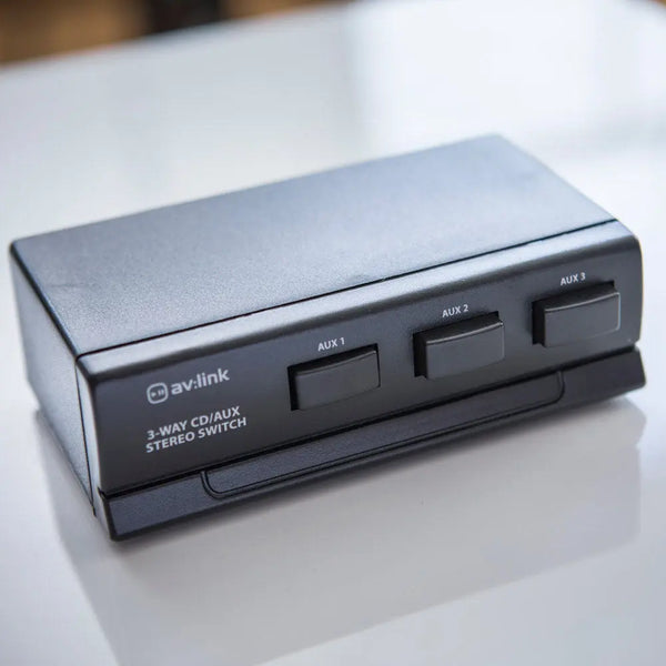3 Way Cd/Aux Stereo Switch AV:Link Commercial Audio  VoIP Supplies