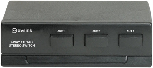 3 Way Cd/Aux Stereo Switch AV:Link Commercial Audio  VoIP Supplies