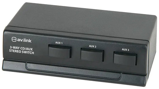 3 Way Cd/Aux Stereo Switch AV:Link Commercial Audio  VoIP Supplies