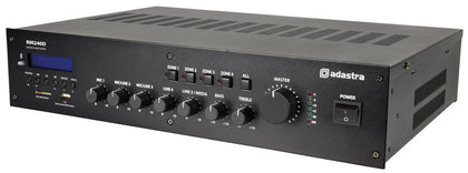 Adastra RM240D 240W 4-Zone 100V Mixer Amplifier with DAB+ & Bluetooth