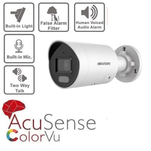 4 MP DS-2CD2047G2-LU/SL ColorVu Strobe Light and Audible Warning Fixed Mini Bullet Network Camera Hikvision Hikvision  VoIP Supplies