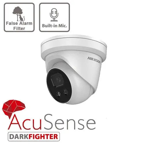 4MP DS-2CD2346G2-IU AcuSense Hikvision Outdoor IR Fixed Turret Network Camera Hikvision Turret  VoIP Supplies