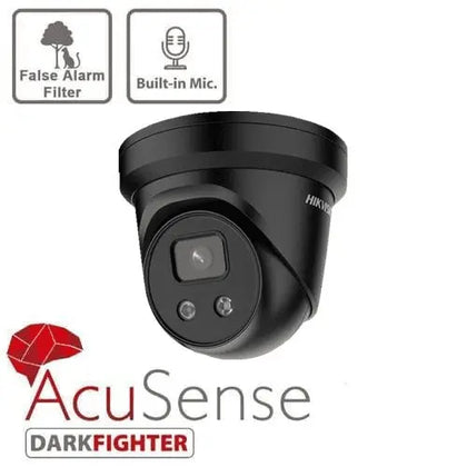 4MP DS-2CD2346G2-IU BLACK AcuSense Hikvision Outdoor IR Fixed Turret Network Camera Hikvision Turret  VoIP Supplies