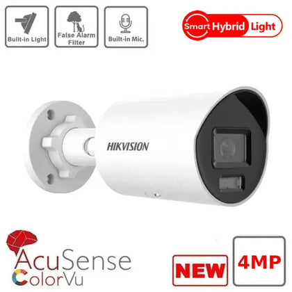 4MP Hikvision DS-2CD2047G2H-LIU(4MM)(EF) Smart Hybrid ColorVu and IR Acusense Mini Bullet Hikvision Hikvision  VoIP Supplies
