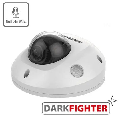 4MP Hikvision DS-2CD2545FWD-IS(4MM) Mini Dome Network Camera Built-in Mic(4MM) Hikvision Dome Camera  VoIP Supplies
