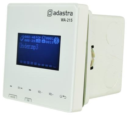 WA-215 Wall Mount Amplifier + Media Player with Bluetooth
