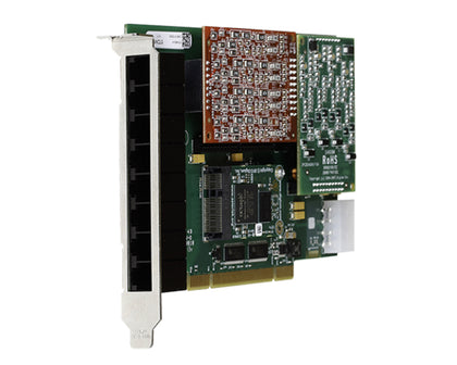 Digium 1A8B03F 8 port modular analog PCI-Express x1 card with 8 FXO interfaces and HW Echo Can