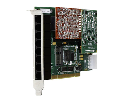 Digium 1A8B04F 8 port modular analog PCI-Express x1 card with 4 FXS and 4 FXO interfaces and HW Echo Can