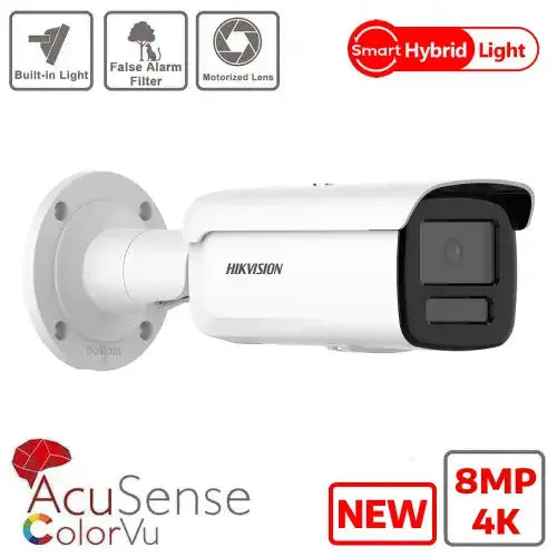 8MP Hikvision DS-2CD2687G2HT-LIZS(2.8-12mm)(eF) 4K Varifocal Motorised Hybrid IR + ColorVu IP Bullet Hikvision Hikvision  VoIP Supplies