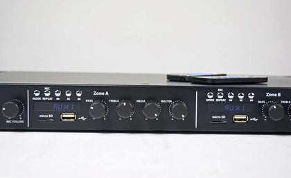 A14 Dual Stereo Mixer-Amplifier 4 x 100W A14 Adastra   VoIP Supplies