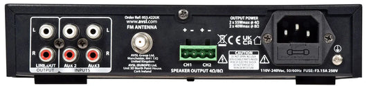 A22 Stereo PA Amplifier Adastra   VoIP Supplies