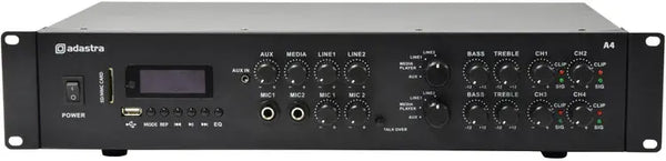 A4 Dual Stereo PA Amplifier Adastra Commercial Audio  VoIP Supplies
