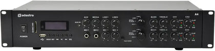A4 Dual Stereo PA Amplifier Adastra Commercial Audio  VoIP Supplies