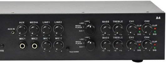 A4 Dual Stereo PA Amplifier Adastra Commercial Audio  VoIP Supplies