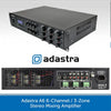 Adastra A6 3-Zone / 6-Channel Stereo Mixing Amplifier, 6x200W Adastra Commercial Audio  VoIP Supplies