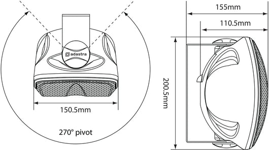 Adastra FC4V 4 inch Outdoor Weatherproof 40W Wall Mount Speaker (Available in Black or White) Adastra Commercial Audio  VoIP Supplies