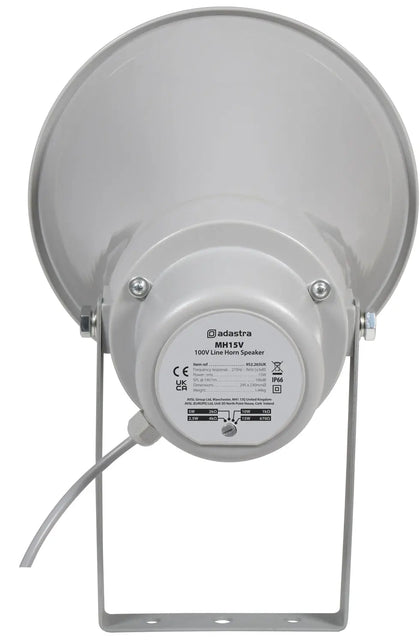 Adastra MH15V 15W 100V Horn Speaker, IP66 Weatherproof Rated Adastra Commercial Audio  VoIP Supplies