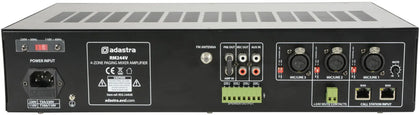 Adastra RM244V 100V Mixer Amplifier with 4-Zone Paging, Bluetooth & EQ Controls Adastra Commercial Audio  VoIP Supplies