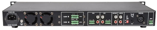 Adastra RMS1202 2-Zone Amplifier, 100V or 4-16 Ohms, 2 x 120W Adastra Commercial Audio  VoIP Supplies