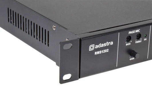 Adastra RMS1202 2-Zone Amplifier, 100V or 4-16 Ohms, 2 x 120W Adastra Commercial Audio  VoIP Supplies
