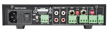 Adastra UA60 Compact 60W 100V Mixer Amplifier Adastra Commercial Audio  VoIP Supplies