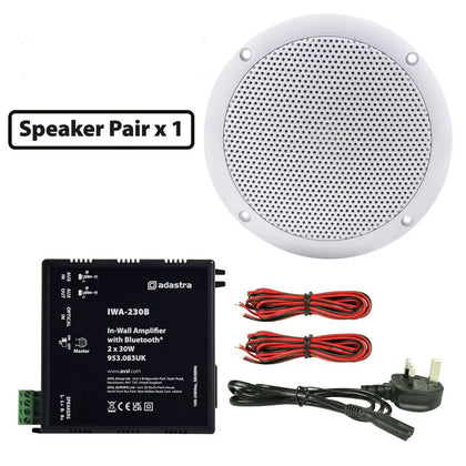 Bluetooth® Waterproof Ceiling Speaker Packages Adastra Commercial Audio  VoIP Supplies