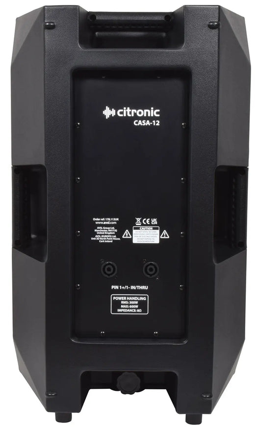 Citronic CASA-12 12" 300W Passive PA Speaker, 8 Ohms Citronic Commercial Audio  VoIP Supplies