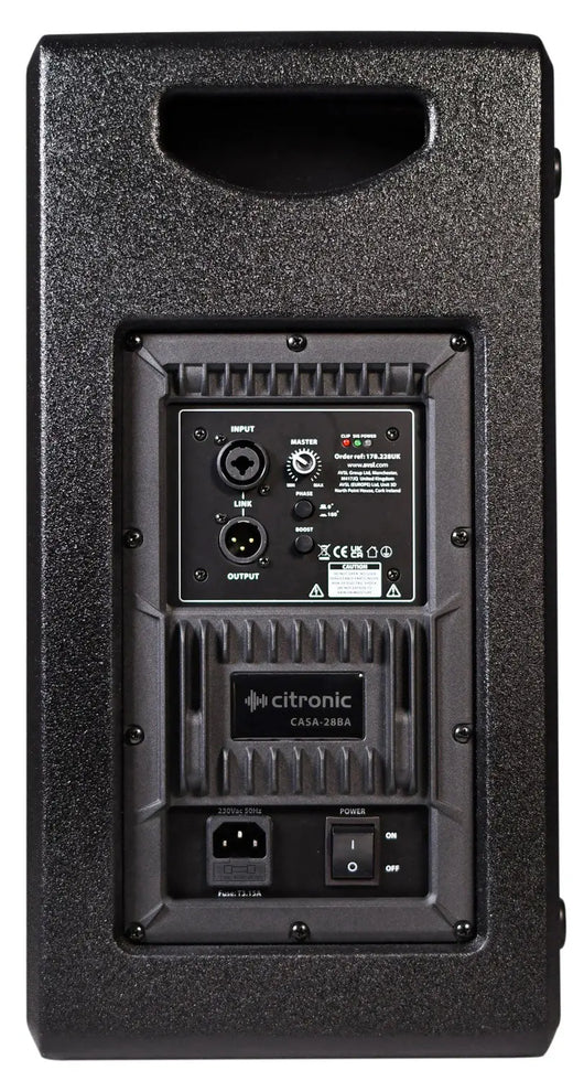 Citronic CASA-28BA 400W Active Subwoofer, 2 x 8" Drivers Citronic Commercial Audio  VoIP Supplies