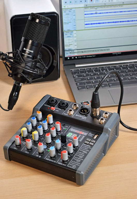 Citronic CMA-6 6-Channel Compact Mixer with Bluetooth, DSP & USB Record Citronic Commercial Audio  VoIP Supplies