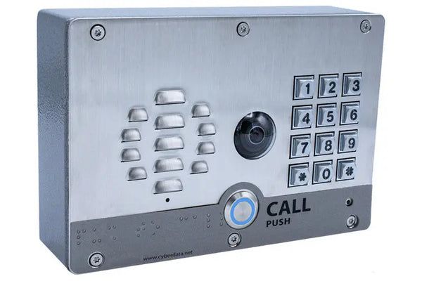 CyberData Video Outdoor VoIP Intercom with Keypad (011414) CyberData SIP Door Entry System  VoIP Supplies