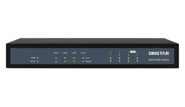 Dinstar DAG1000-8O 4*FXO+ 4*FXS Gateway (DAG1000-4S4O) Dinstar VoIP GSM Gateways  VoIP Supplies