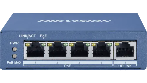 Hikvision 4-Port DS-3E0505HP-E Gigabit 1000Mbps Unmanaged PoE+ Switch Hikvision PoE  VoIP Supplies