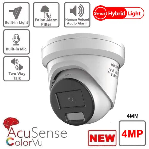 Hikvsion 4MP DS-2CD2347G2H-LISU/SL(4mm) Smart Hybrid Light with ColorVu Fixed Turret Hikvision Turret  VoIP Supplies