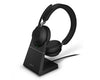 Jabra Evolve2 65 Link380c MS Stereo Black Headset with Desk Stand (26599-999-889) Jabra   VoIP Supplies