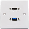 Multimedia Wallplate with 8K HDMI and USB3.0 Sockets AV:Link Commercial Audio  VoIP Supplies