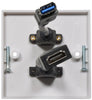Multimedia Wallplate with 8K HDMI and USB3.0 Sockets AV:Link Commercial Audio  VoIP Supplies