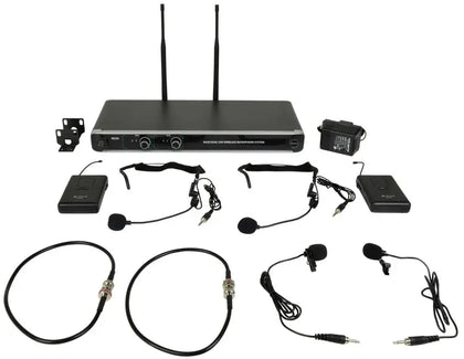 NU20 Dual UHF Wireless Microphone Systems chord Commercial Audio  VoIP Supplies