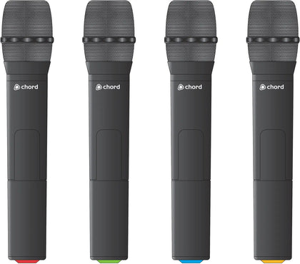 NU4 Quad UHF Wireless Microphone System chord Commercial Audio  VoIP Supplies